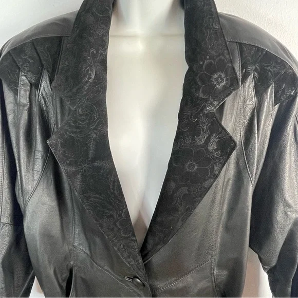 Global Identity G-III Vintage Long Leather Jacket Size Large - Picture 4 of 8